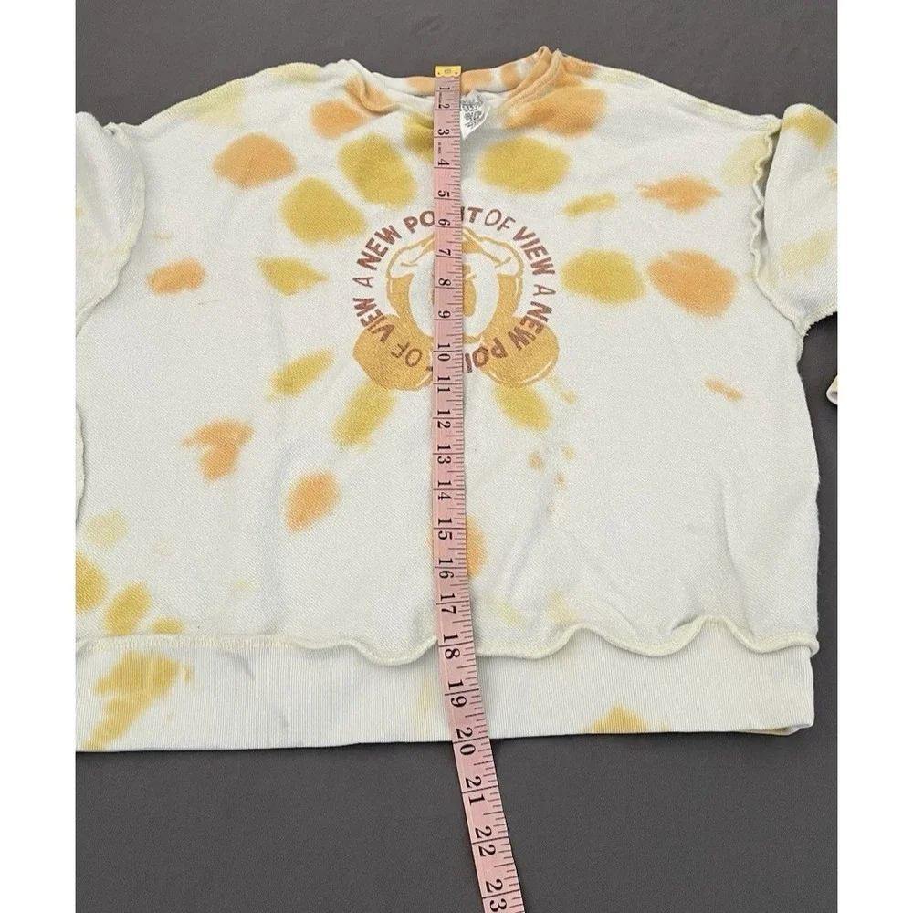 Disney Tie Dye Sweat Set Girls Size 9/10 Yellow White New Point Of View Mickey